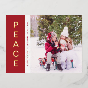 Peace Gold Foil Holiday Card
