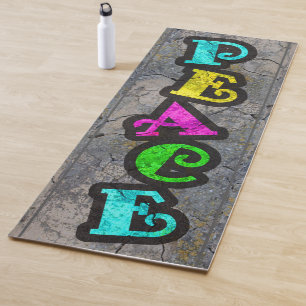 Peace Graffiti Yoga Mat
