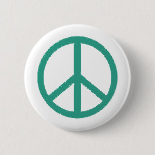 peace green pinback button