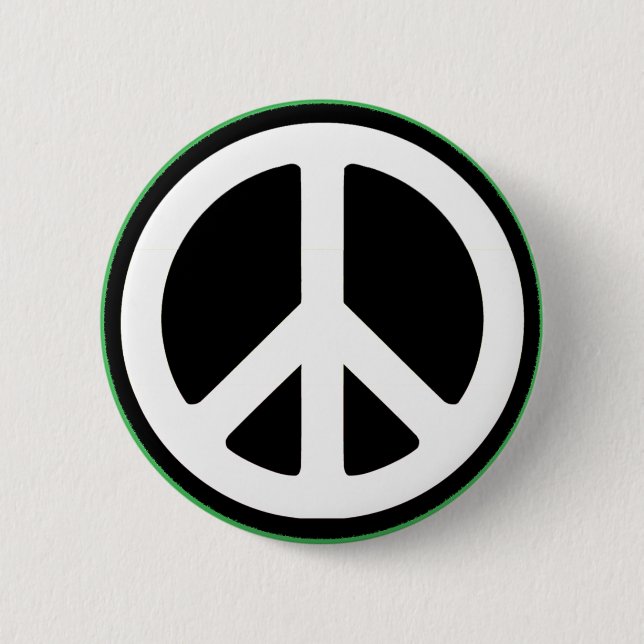 Peace Green Symbol! Pinback Button (Front)
