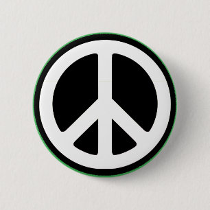 Peace Green Symbol! Pinback Button