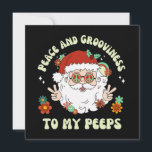 Peace Grooviness Hippie Santa Christmas Holiday Card<br><div class="desc">Wish your family and friends some love,  joy,  peace,  and grooviness this holiday season with this fun hippie Santa Christmas card.</div>