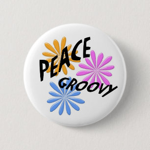 Peace & Groovy Button