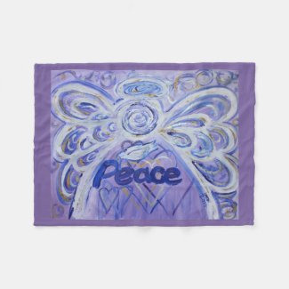 Peace Guardian Angel Art Custom Fleece Blanket