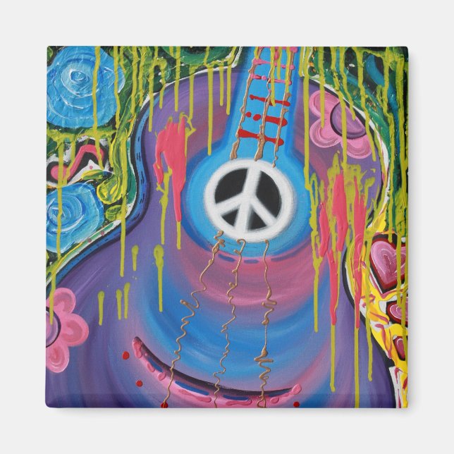 Peace Guitar Magnet (Front)