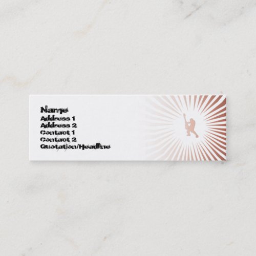 Peace Guitar Player  - Skinny Business Card Templates