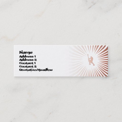 Customizable Peace Guitar Player  - Skinny Business Card Templates