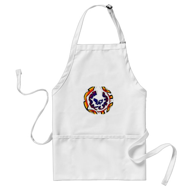 "Peace Hakuna Matata" Circular Art Print Adult Apron (Front)