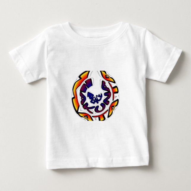 "Peace Hakuna Matata" Circular Art Print Baby T-Shirt (Front)