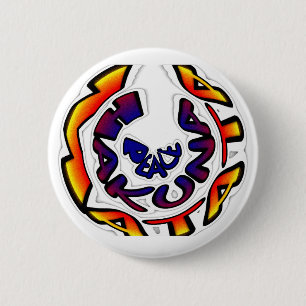 "Peace Hakuna Matata" Circular Art Print Button