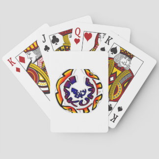 "Peace Hakuna Matata" Circular Art Print Poker Cards