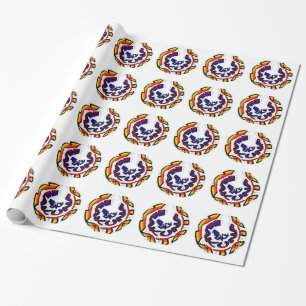 "Peace Hakuna Matata" Circular Art Print Wrapping Paper