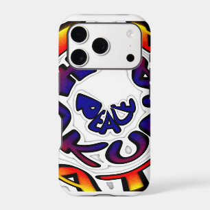 Peace Hakuna Matata" Circular Colorful Graffiti iPhone 17 Pro Case