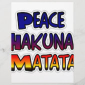 Peace Hakuna Matata Gifts Products (Front)