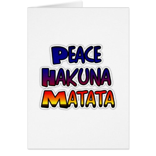 Peace Hakuna Matata Gifts Products