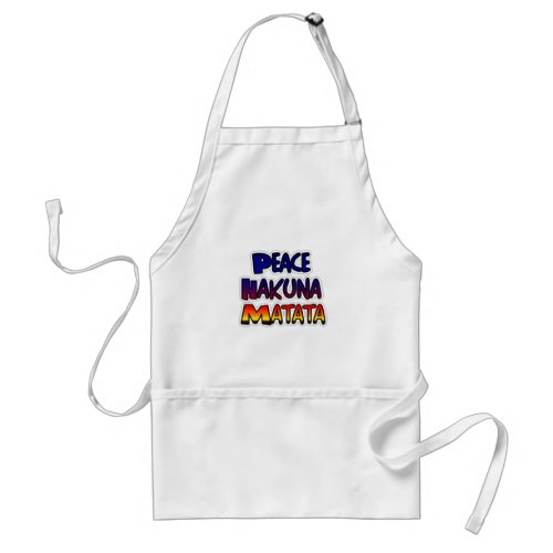 Peace Hakuna Matata Gifts Products Adult Apron