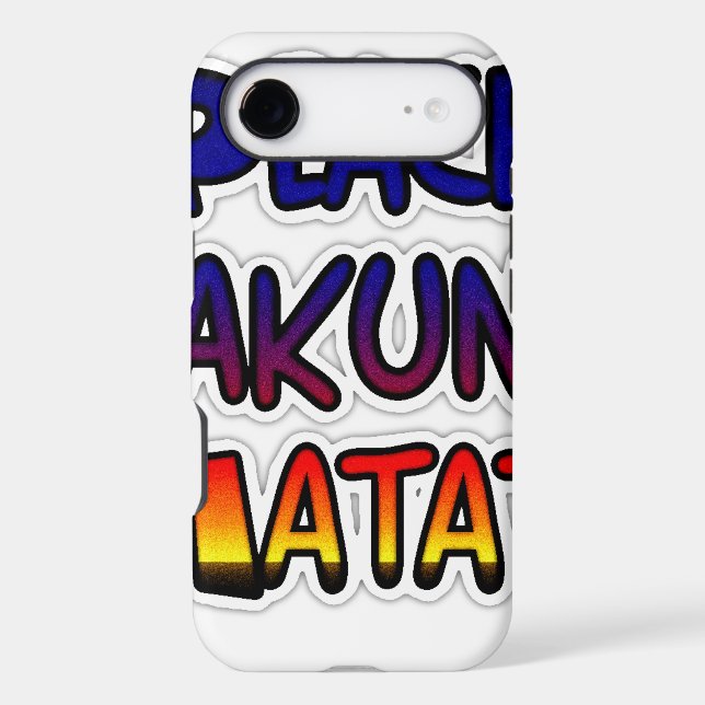 Peace Hakuna Matata Gradient Art Iphone Case (Back)