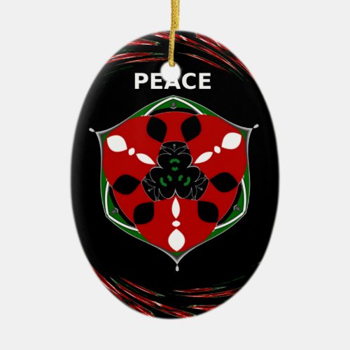 Peace  Hakuna Matatapng Ceramic Ornament