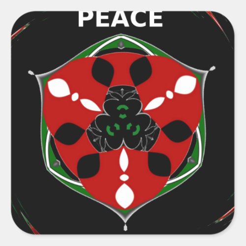 Peace  Hakuna Matatapng Square Sticker