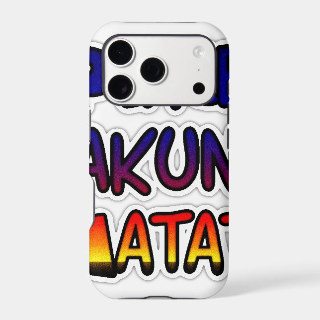 Peace HAKUNA MATATA: Swahili Bold Gradient Blue Pu Case-Mate iPhone Case (Back)
