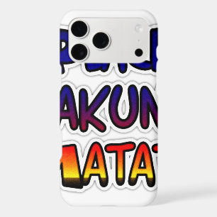 Peace HAKUNA MATATA: Swahili Bold Gradient Blue Pu iPhone 17 Pro Max Case