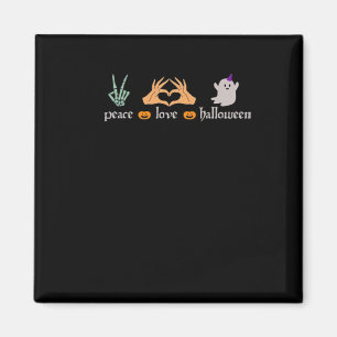 Peace Halloween Peace Sign Skeleton Witchs Hands Magnet
