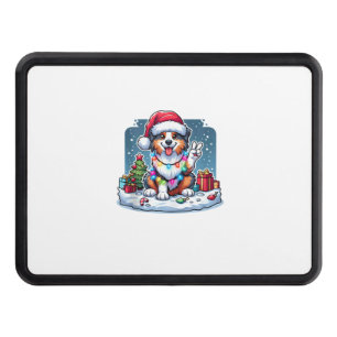 Peace Hand Australian Shepherd Christmas Lights Wo Hitch Cover