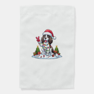 Peace Hand English Springer Spaniel Christmas Dog Garden Flag