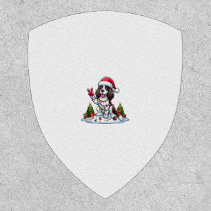 Peace Hand English Springer Spaniel Christmas Dog Patch