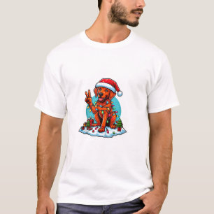 Peace Hand Rhodesian Ridgeback Christmas Lights Wo T-Shirt
