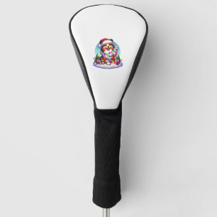Peace Hand Shetland Sheepdog Christmas Lights Wome Golf Head Cover