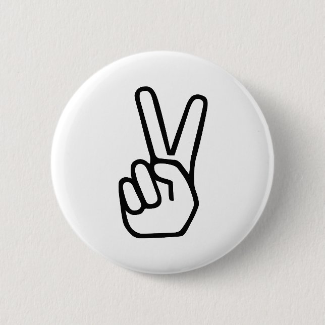 Peace Hand Sign Button (Front)