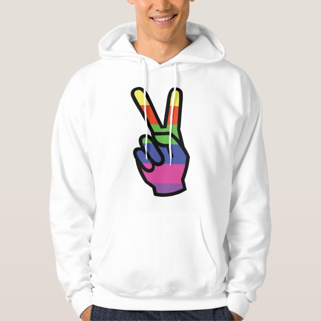 Peace hand sign hoodie (Front)