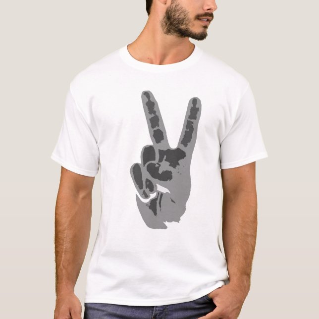 peace hand sign T-Shirt (Front)