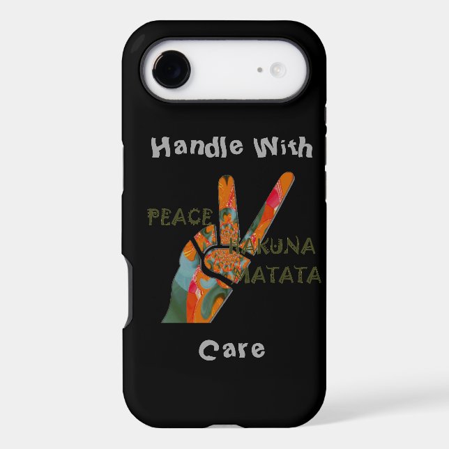 Peace hand two fingers sign Case-Mate iPhone case (Back)
