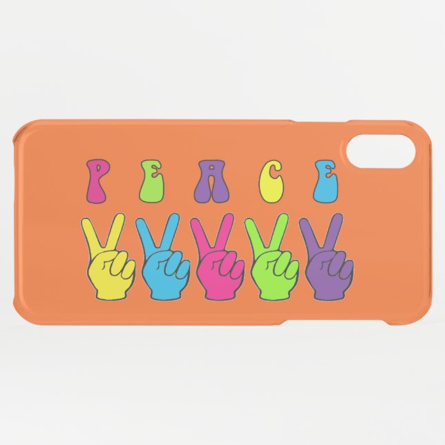 Peace Hands Uncommon iPhone Case (Back (Horizontal))