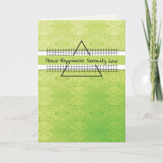 Peace Happiness Recovery Birthday Card (Front)