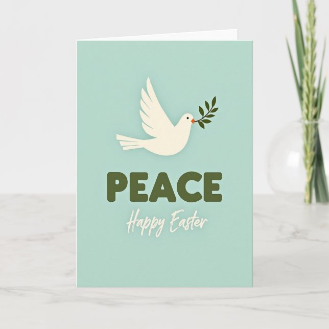 Peace Happy Easter Spring Card (Front)
