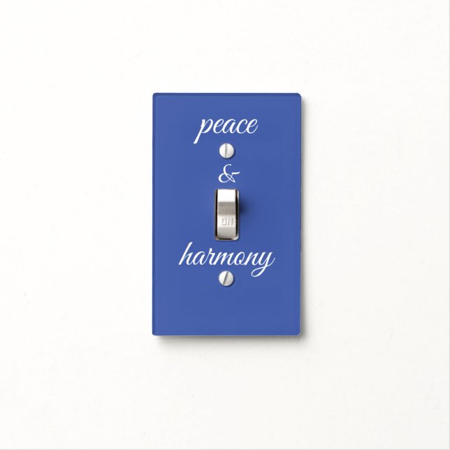 Peace & Harmony in Blue & White: Light Switch Cover (In Situ)