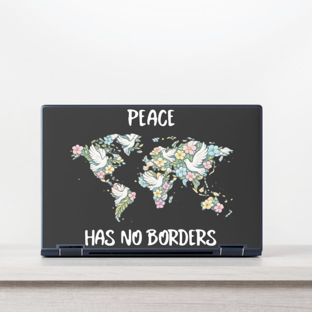 Peace Has No Borders HP Laptop Skin (Front)