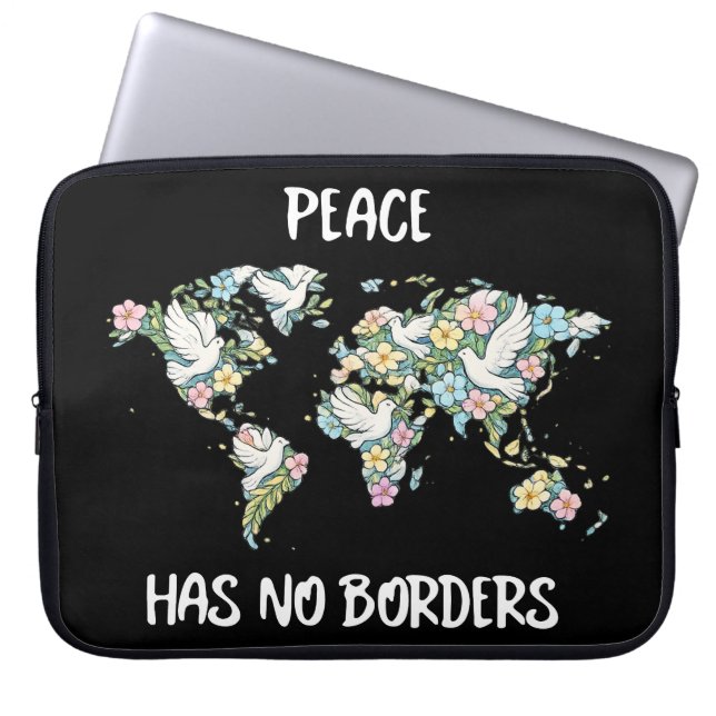 Peace Has No Borders Laptop Sleeve (Front)