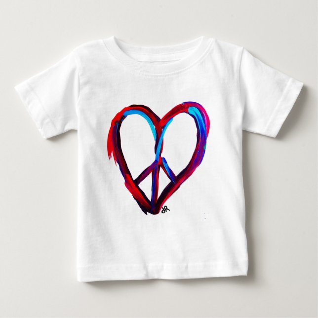 peace heart baby T-Shirt (Front)