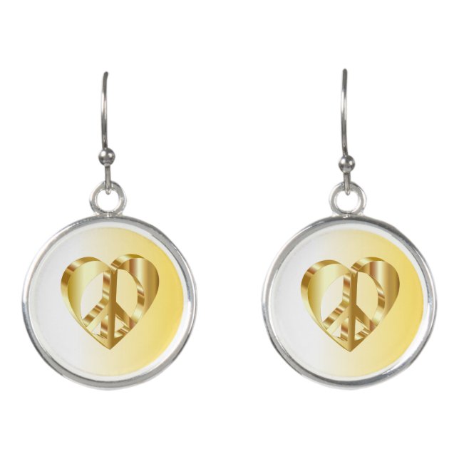 Peace heart earrings (Front)