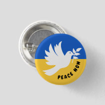 Peace Heart Love I Stand With Ukraine button