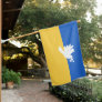 Peace Heart Love I Stand With Ukraine  House Flag