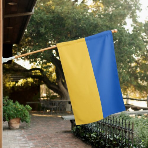 Peace Heart Love I Stand With Ukraine  House Flag