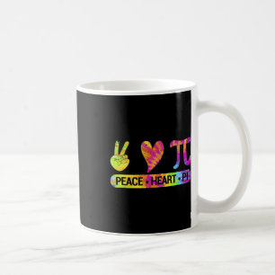 Peace Heart Pi Day Tie Dye Mathematics Science Mat Coffee Mug