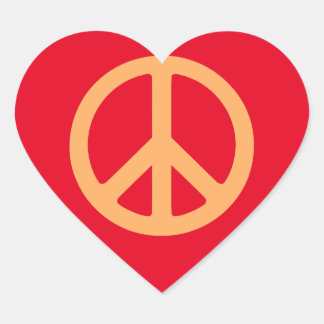 Peace Heart Sticker