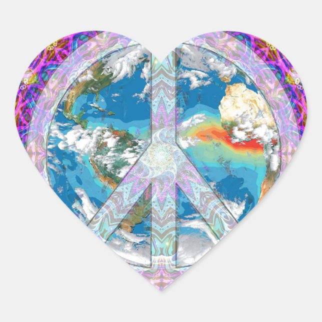 Peace Heart Sticker (Front)