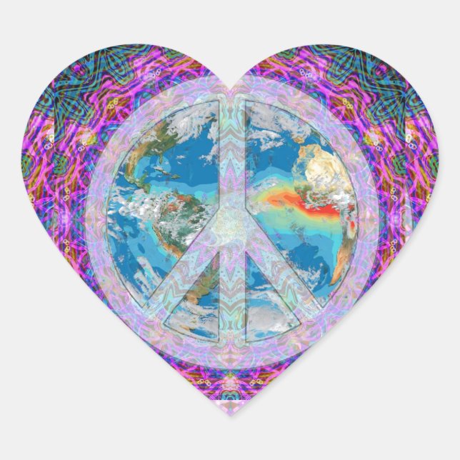Peace Heart Sticker (Front)